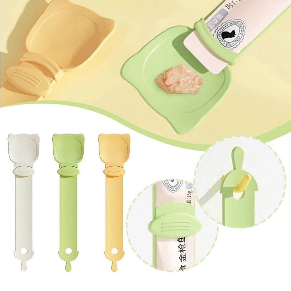 Cat Strip Squeeze Spoon Set of 2
